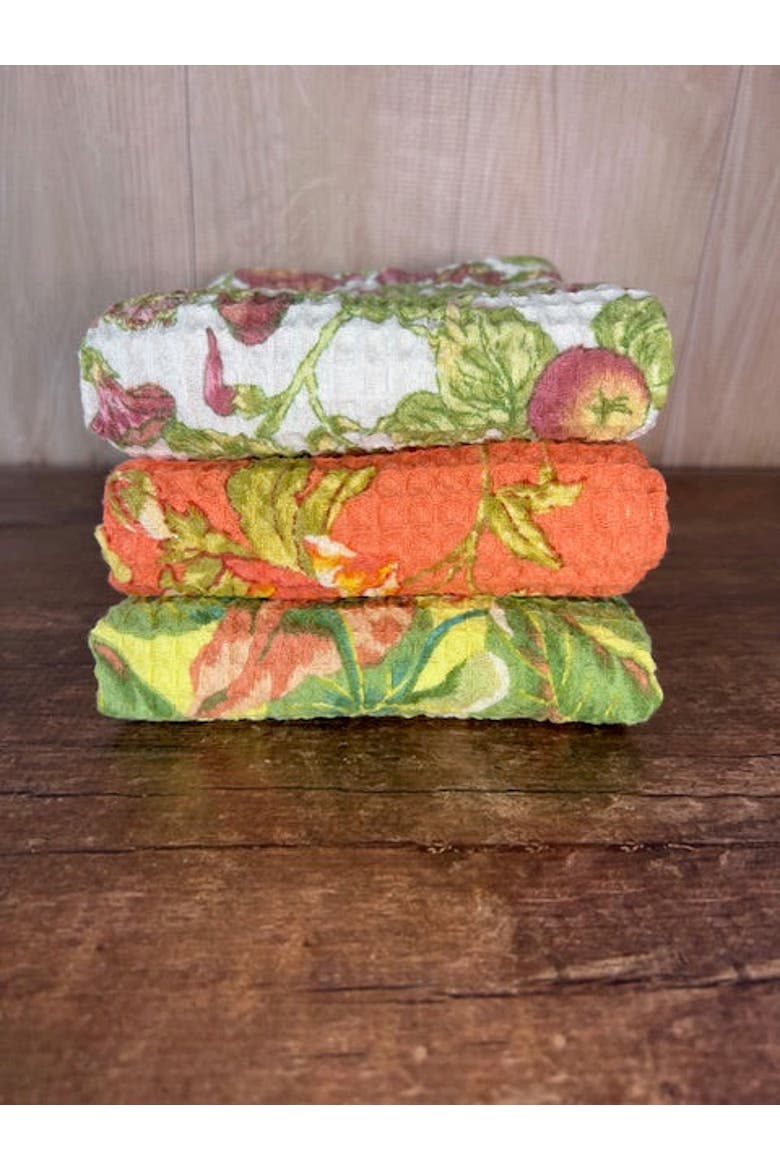 Greenhouse Patchwork Tea Towel Bundle, Set of 3, Alternate, color, Green