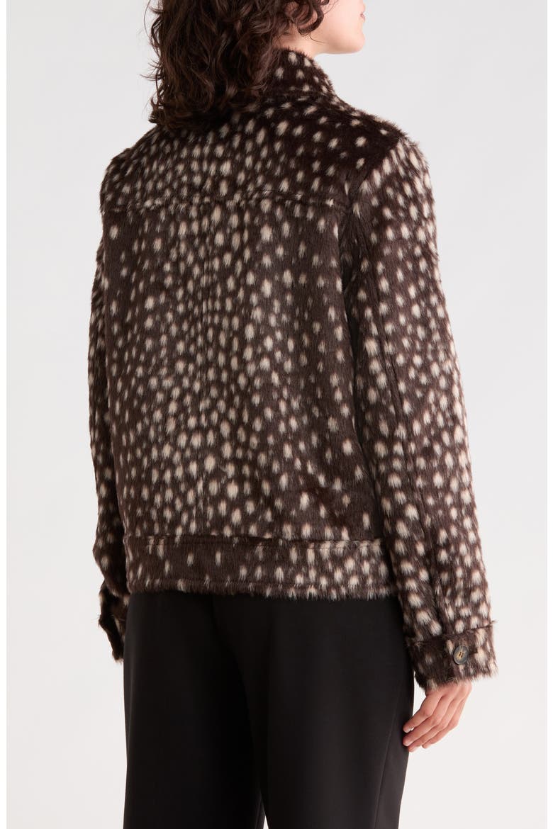 Bambi Faux Fur Jacket, Alternate, color, BROWN WHITE