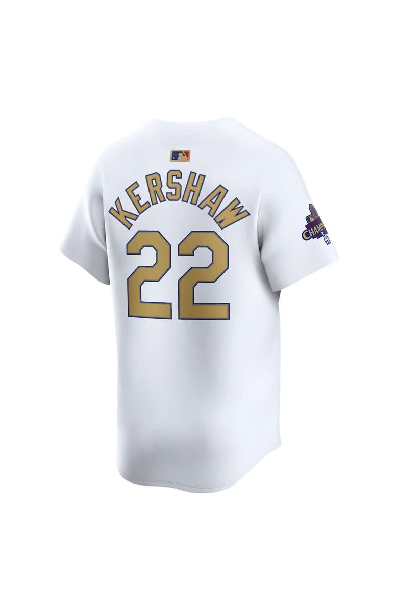 Nike Men's Nike Clayton Kershaw White Los Angeles Dodgers 2025 Gold Collection Limited Jersey, Alternate, color, 