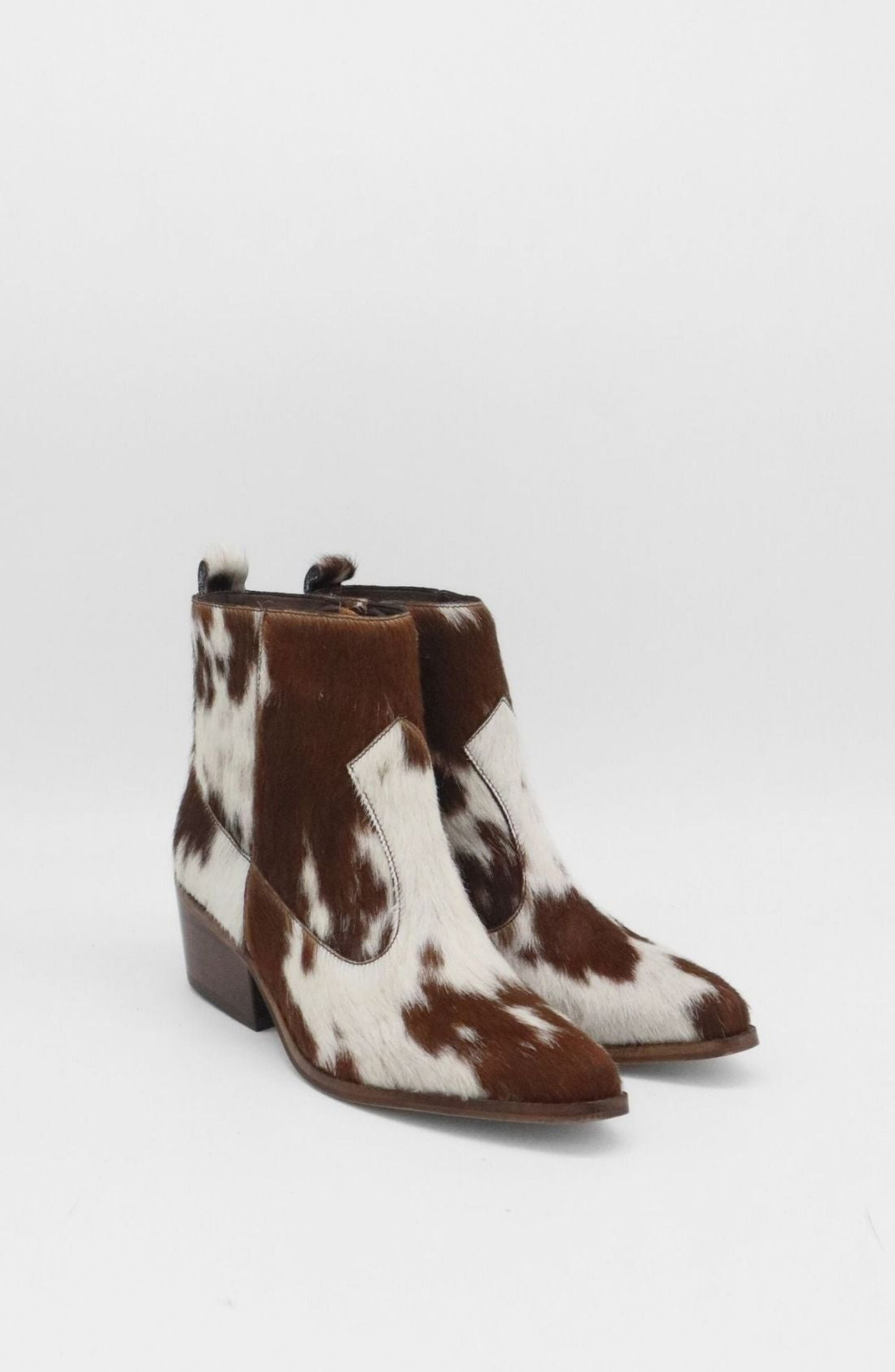 STIVALI NEW YORK Nomad Western Cowboy Booties, Alternate, color, White Cowhide