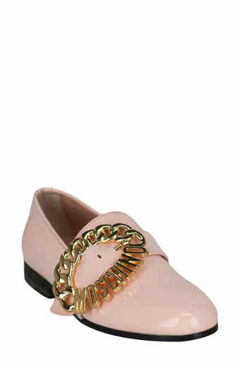 Moschino Big Buckle Patent Leather Loafer