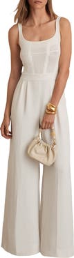 Reiss Carla Sleeveless Wide Leg Jumpsuit
