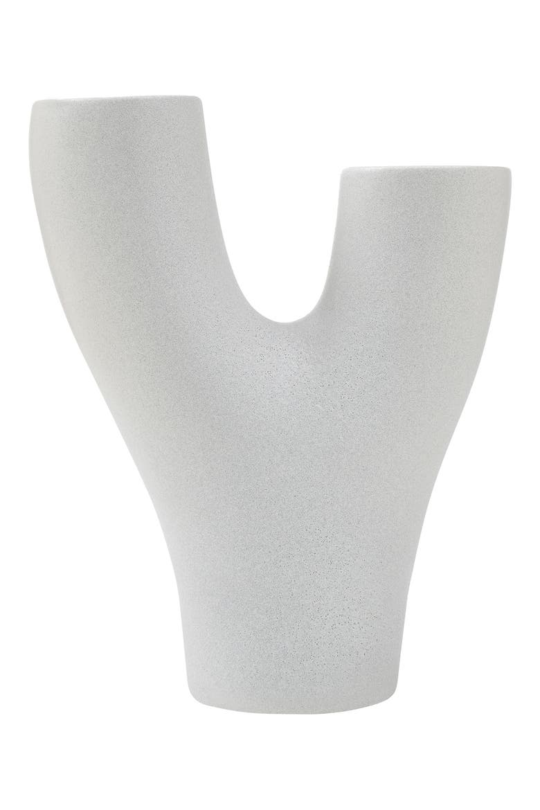 Jocasta Ceramic Stoneware Decorative Large Vase, Main, color, WHITE