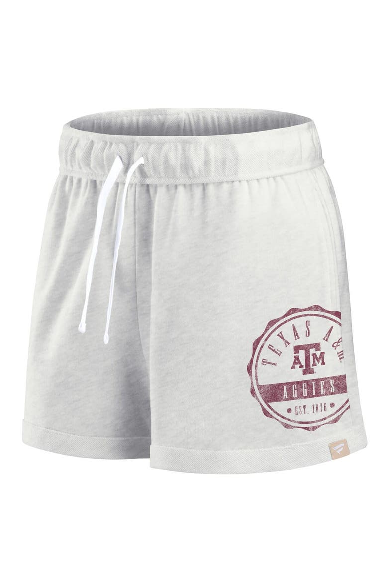Women's Fanatics Branded Oatmeal Texas A&M Aggies Win Badge Shorts, Alternate, color, Oatmeal