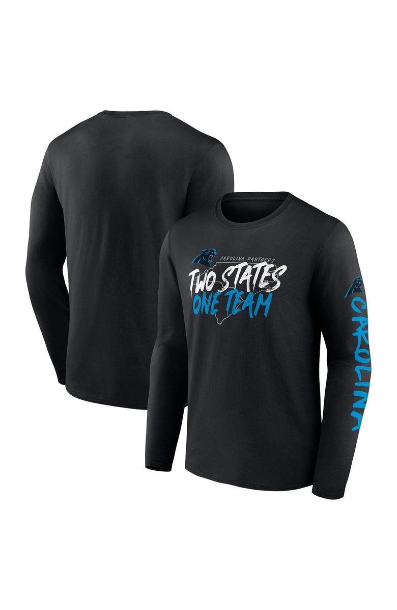FANATICS Men's Fanatics Branded Black Carolina Panthers Hometown Collection Sweep Long Sleeve T-Shirt, Main, color, Black