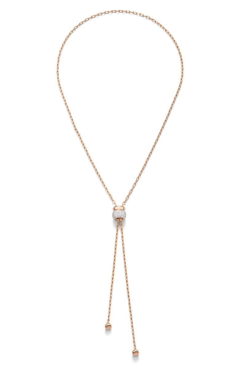 Pomellato Iconica Bolo Necklace, Main, color, Rose Gold / White Gold