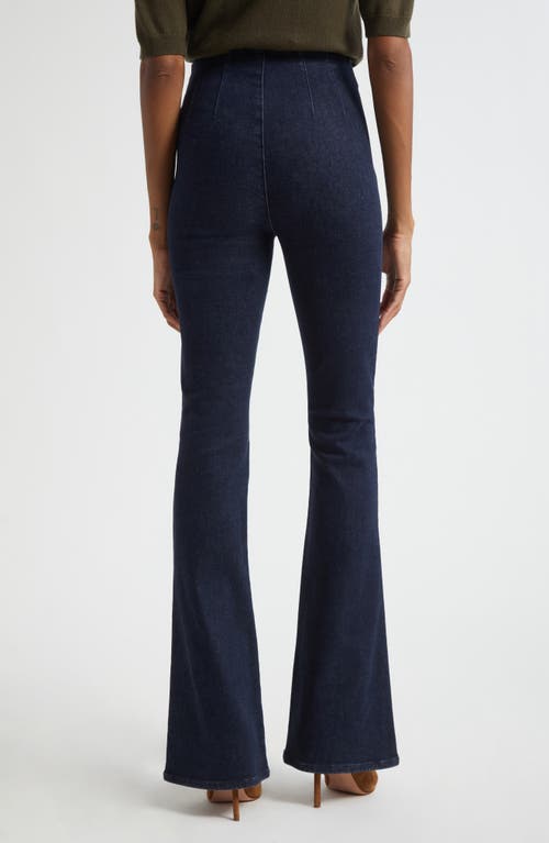 Veronica Beard Beverly Off Duty High Rise Bootcut Jeans In Oxford In Gold