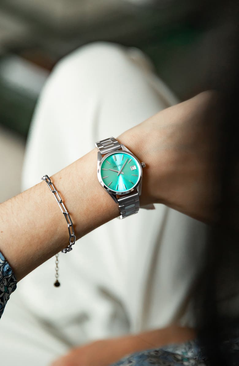 Vincero The Chain Link Bracelet, Alternate, color, Silver