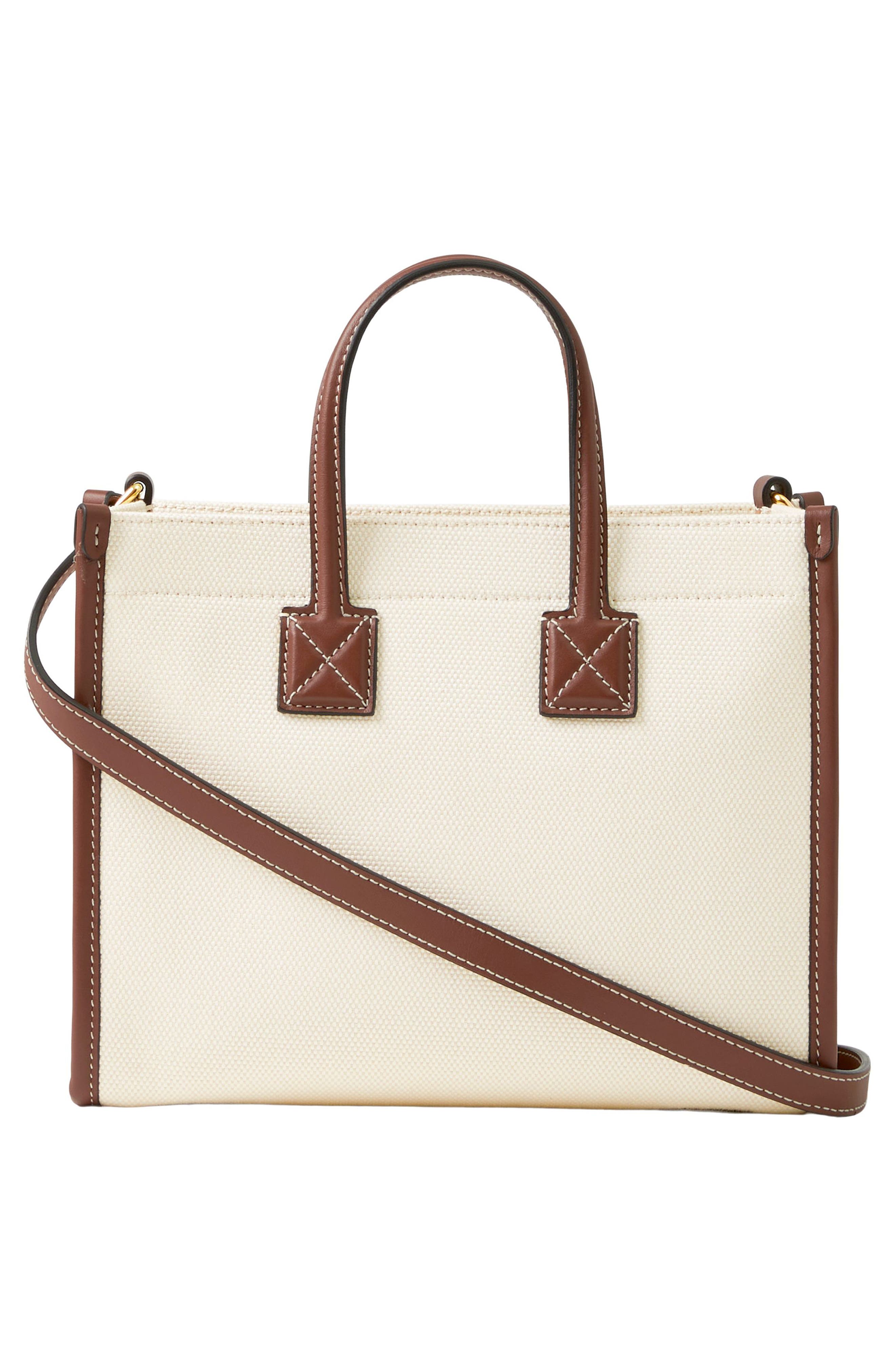 Burberry Mini Towner Horseferry Print Canvas & Leather Tote, Alternate, color, 