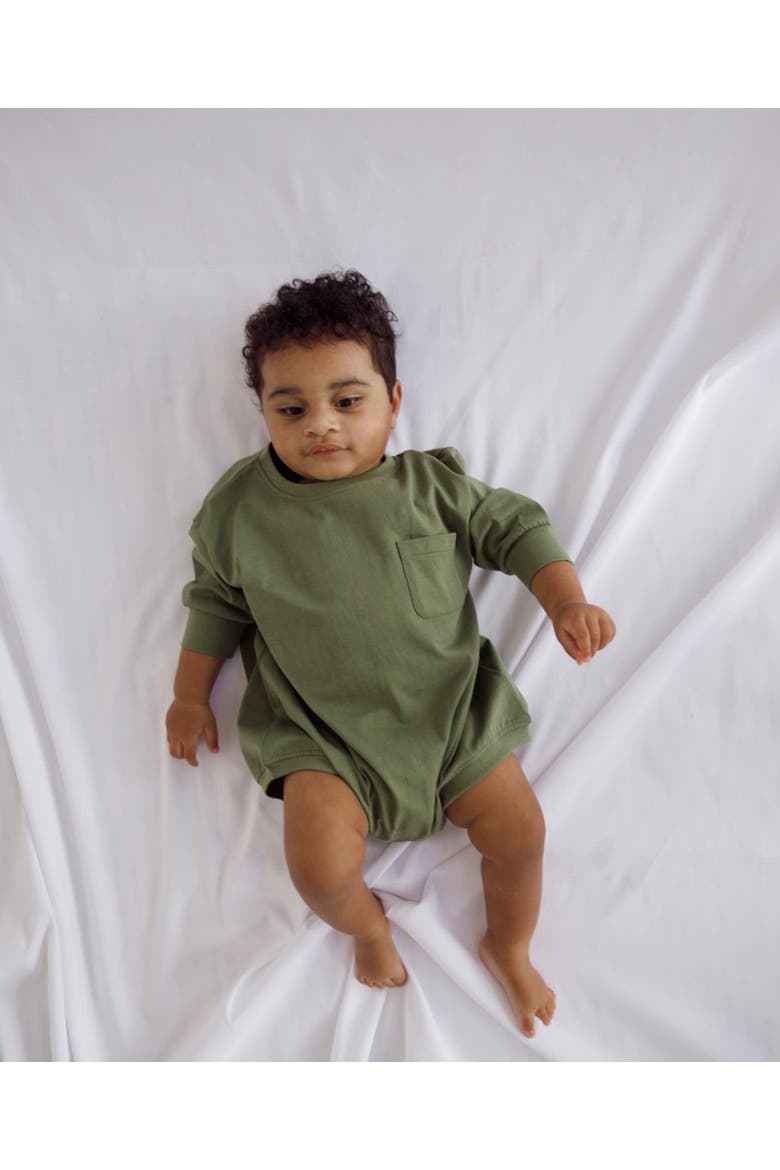 Harley Pocket Romper, Alternate, color, Loden Green