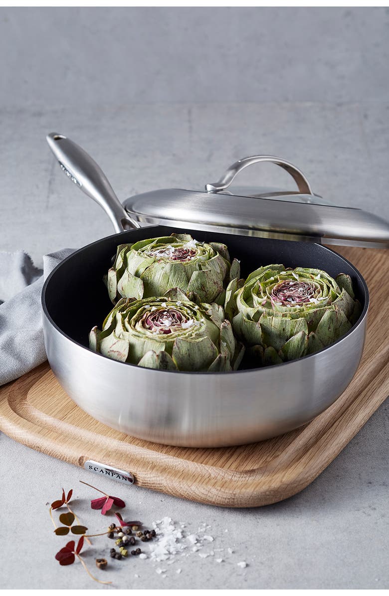 Scanpan CTX 6.25 Inch Steel & Glass Lid, Alternate, color, Silver