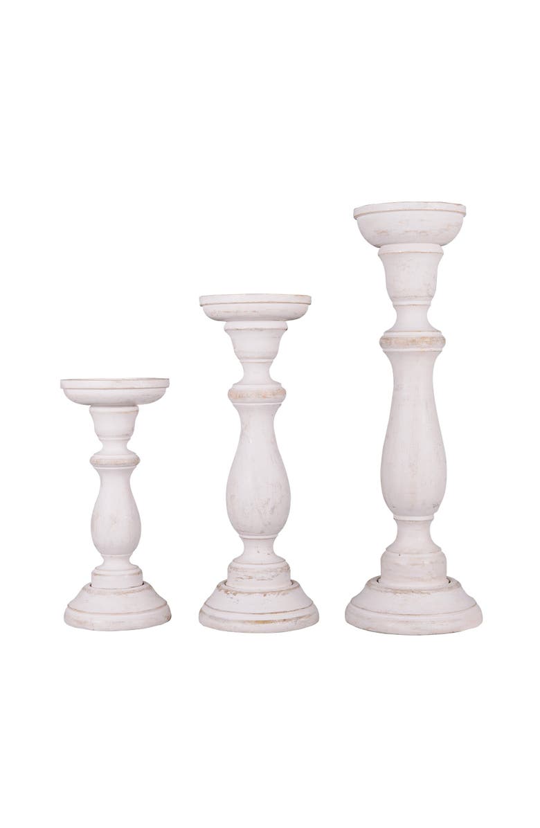 Mela Artisans Tuli Pillar Candle Holder Set, Main, color, Natural