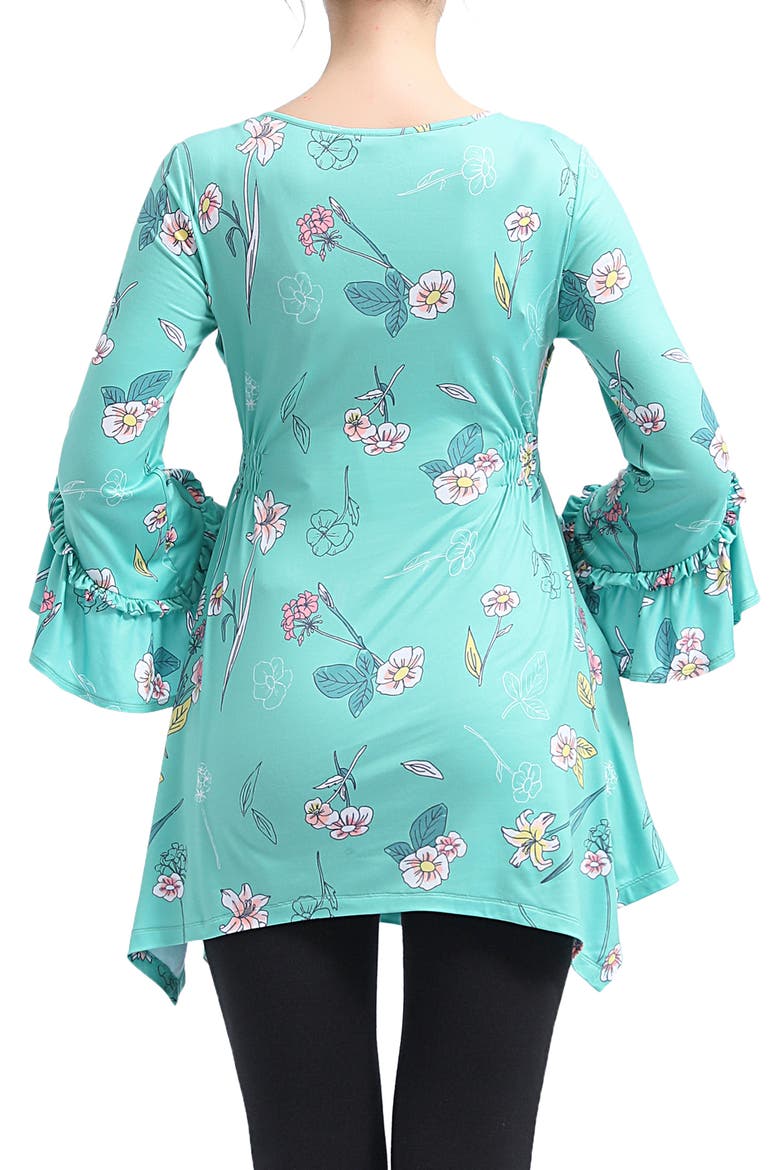 Sue Flare Sleeve Maternity/Nursing Tunic, Alternate, color, MULTI COLORED