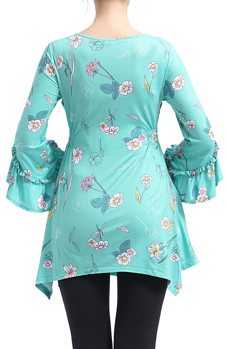 Kimi and Kai Sue Flare Sleeve Maternity/Nursing Tunic, Alternate, color, Multi Colored