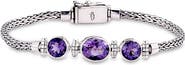 SAMUEL B. Sterling Silver Amethyst Tulang Naga Bracelet
