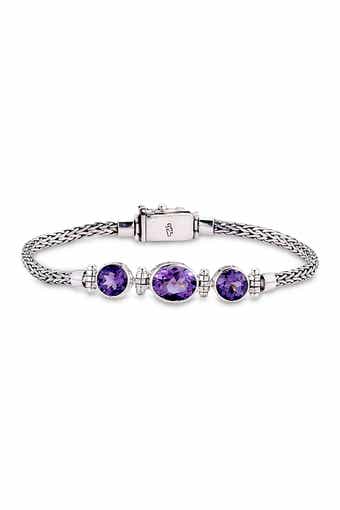 SAMUEL B. Sterling Silver Amethyst Tulang Naga Bracelet
