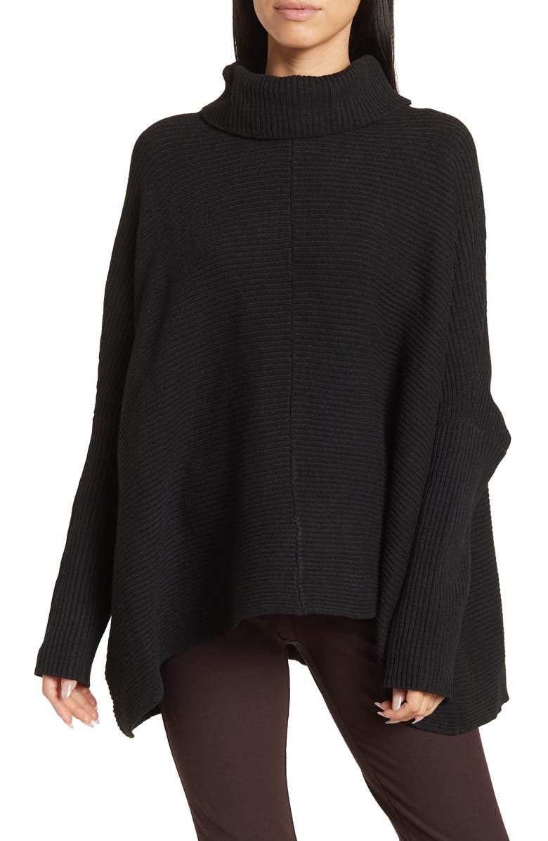Sweet Romeo Oversized Ribbed Mock Neck Sweater, Main, color, 