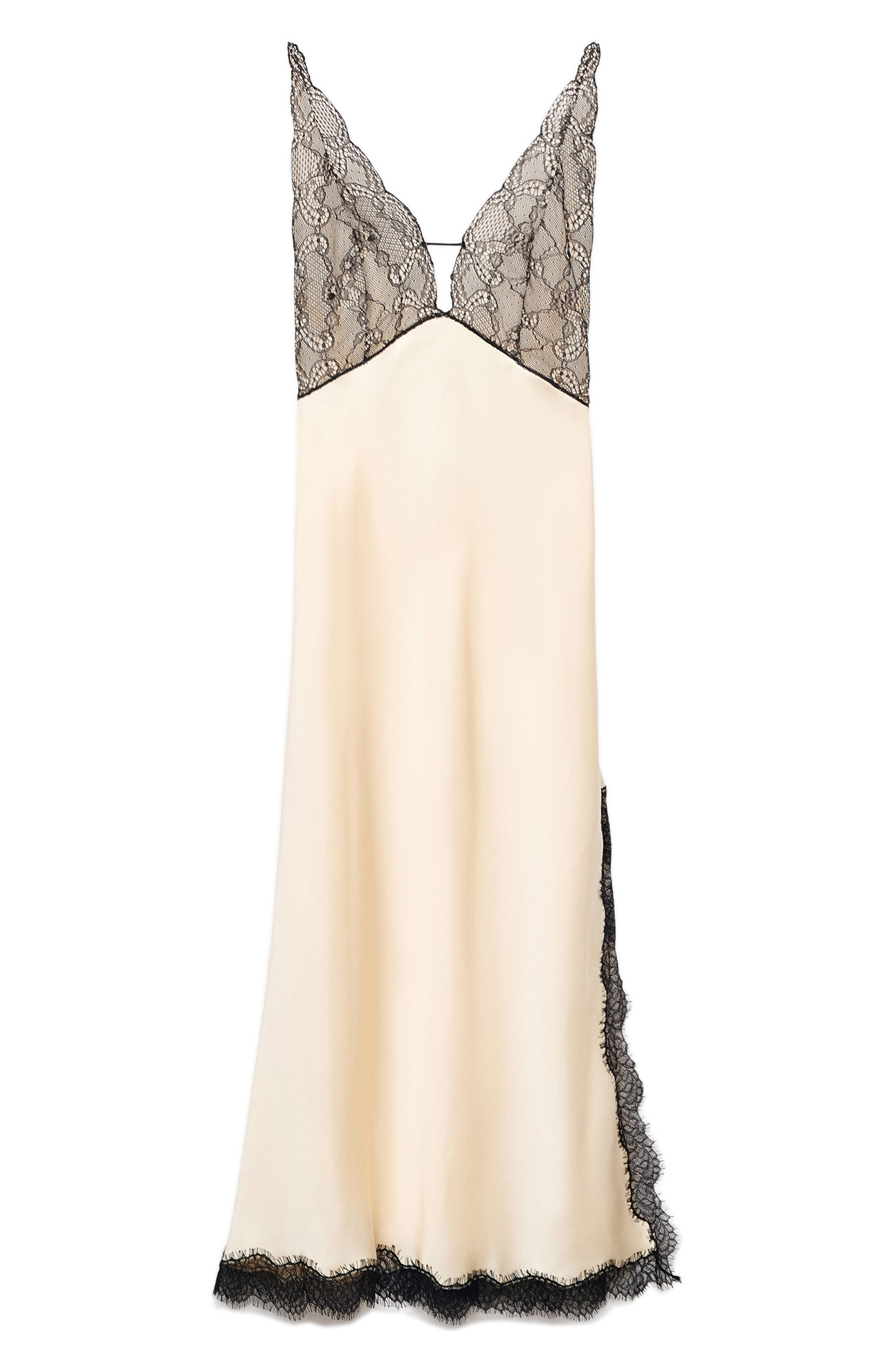 Selection Lace Trim Satin Slipdress - image 2
