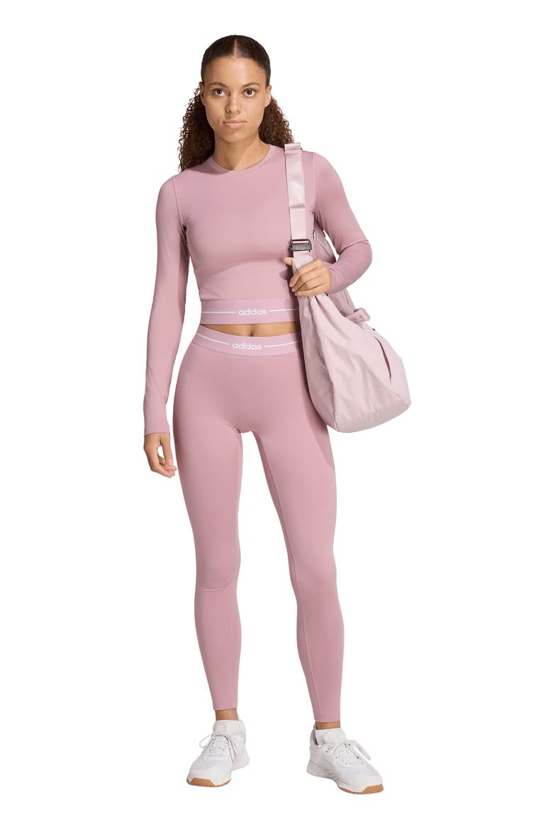 Climacool Performance Cropped Long Sleeve T-Shirt, Alternate, color, MAGIC MAUVE