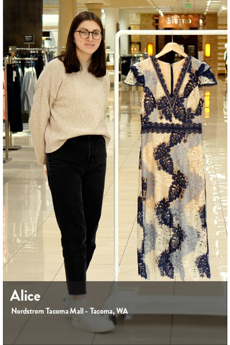 Adeline Palm Lace Midi Dress video