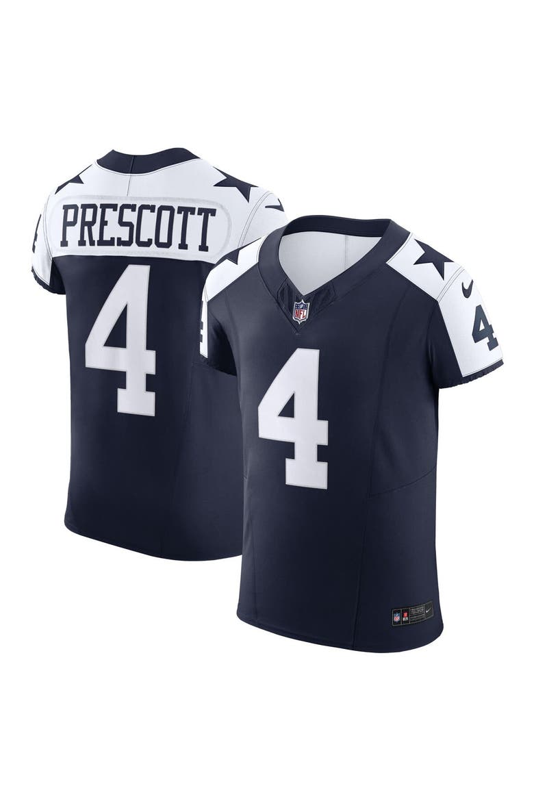 Men's Nike Dak Prescott Navy Dallas Cowboys Alternate Vapor F.U.S.E. Elite Jersey, Main, color, Navy