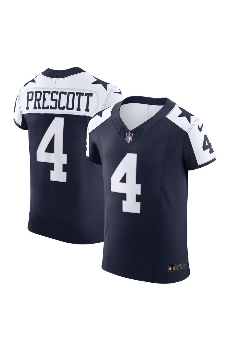 Nike Men's Nike Dak Prescott Navy Dallas Cowboys Alternate Vapor F.U.S.E. Elite Jersey, Main, color, Navy