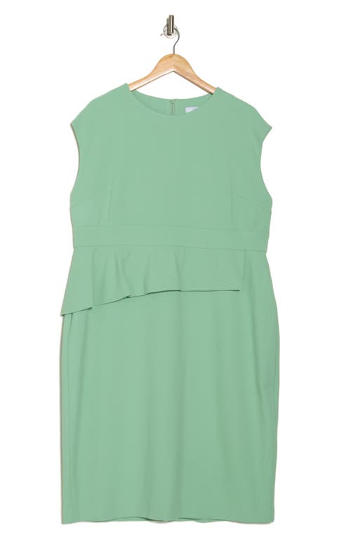 Lk Bennett Womens Gre-green Mia Peplum Stretch-woven Midi Dress In White
