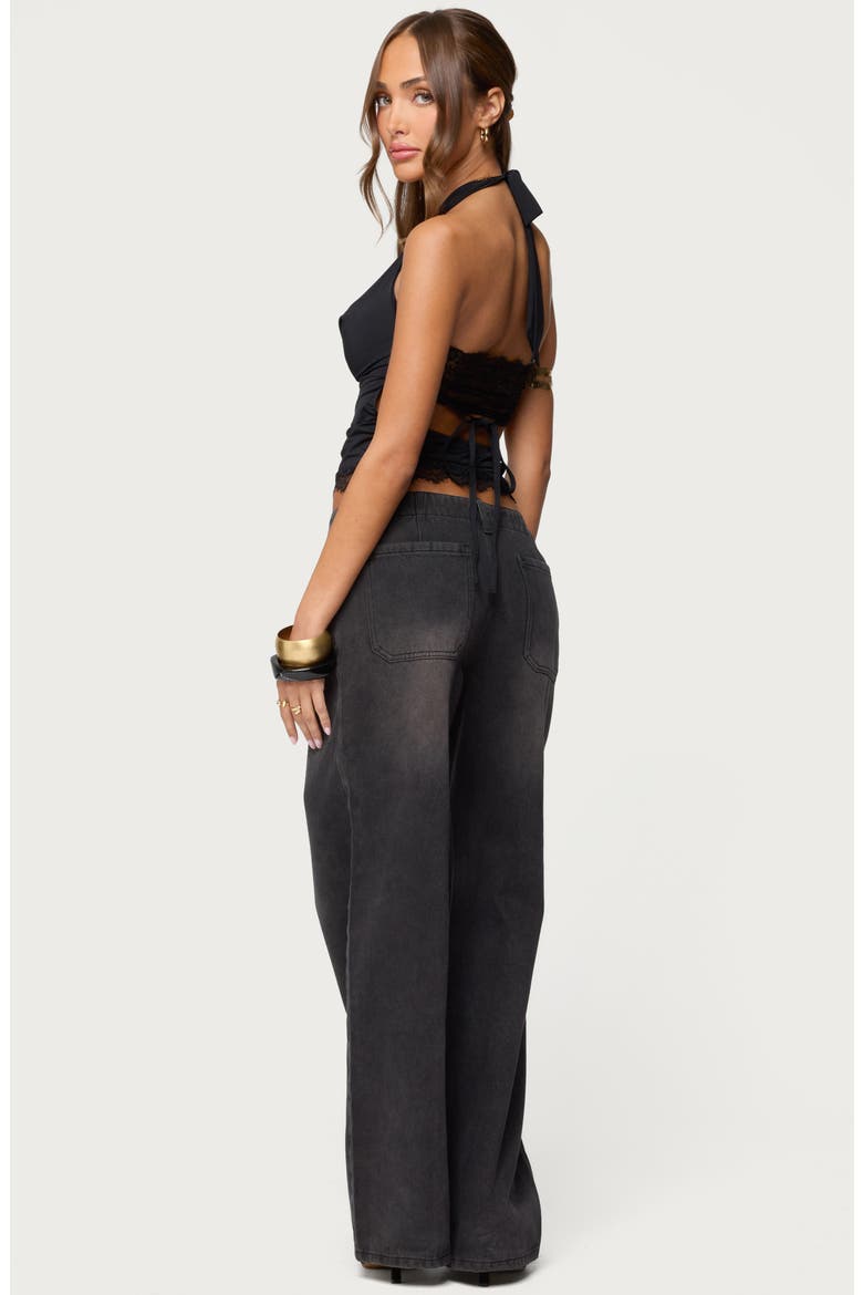 Aliyah Low Rise Wide Leg Jeans, Alternate, color, BLACK-WASHED