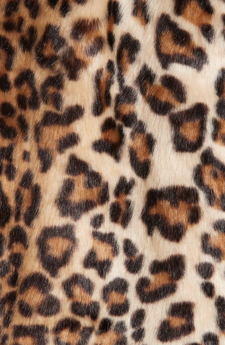 R13 Oversize Faux Leopard Hunting Coat, Alternate, color, 