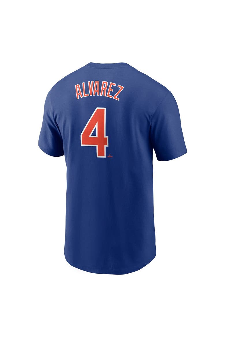 Men's Nike Francisco Alvarez Royal New York Mets Fuse Name & Number T-Shirt, Alternate, color, Royal
