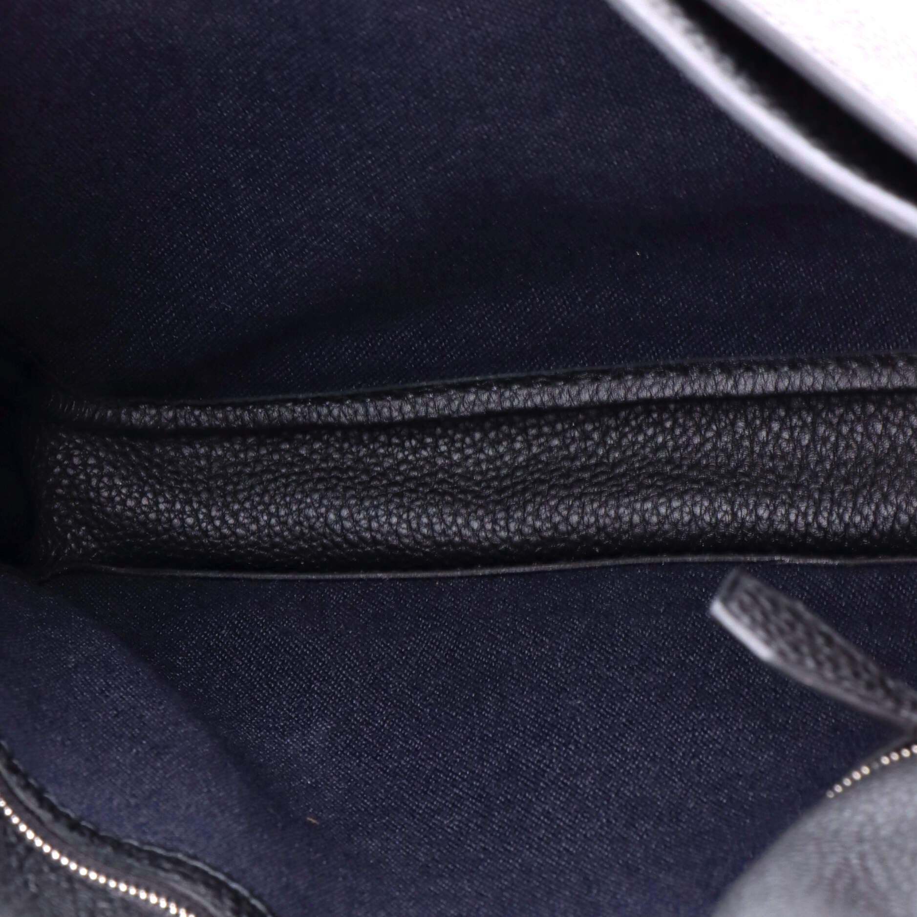 Pre-Owned Hermes Steve Light Junior Messenger Bag Togo, Alternate, color, Noir