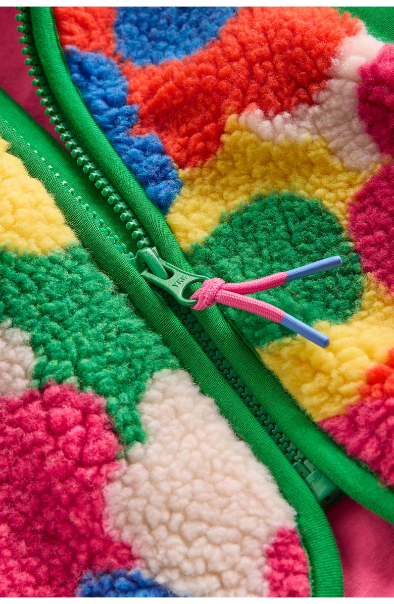 Mini Boden Kids' Eden Floral Fleece Jacket, Alternate, color, Multi Flower Power