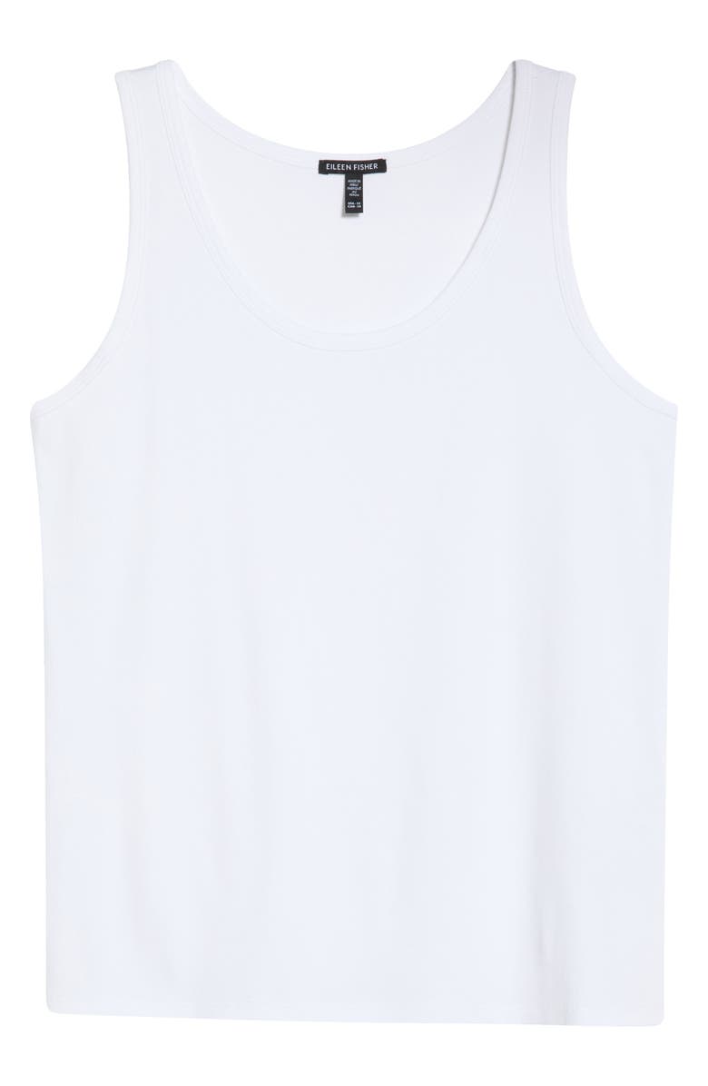 Eileen Fisher Scoop Neck Organic Cotton Tank, Main, color, 