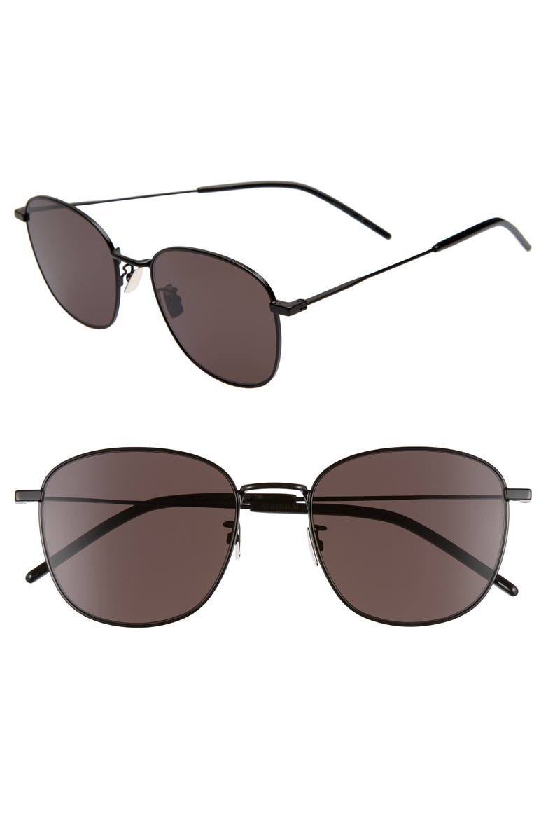 Saint Laurent 56mm Square Sunglasses, Main, color,