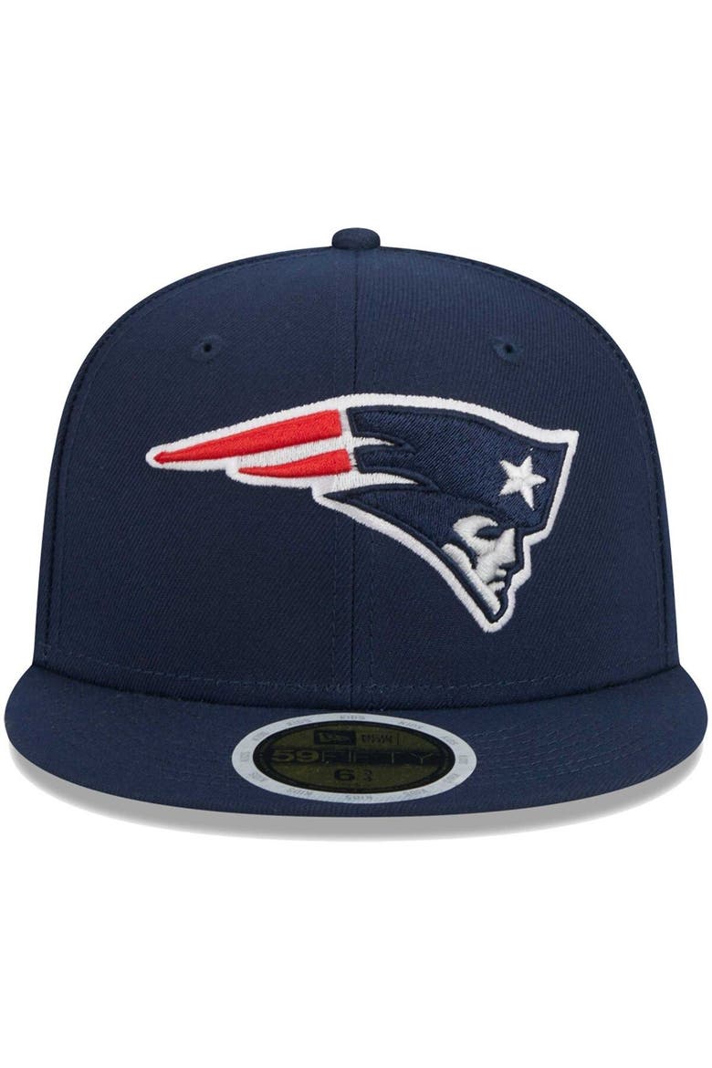 Youth New Era Navy New England Patriots  Main 59FIFTY Fitted Hat, Alternate, color, Navy