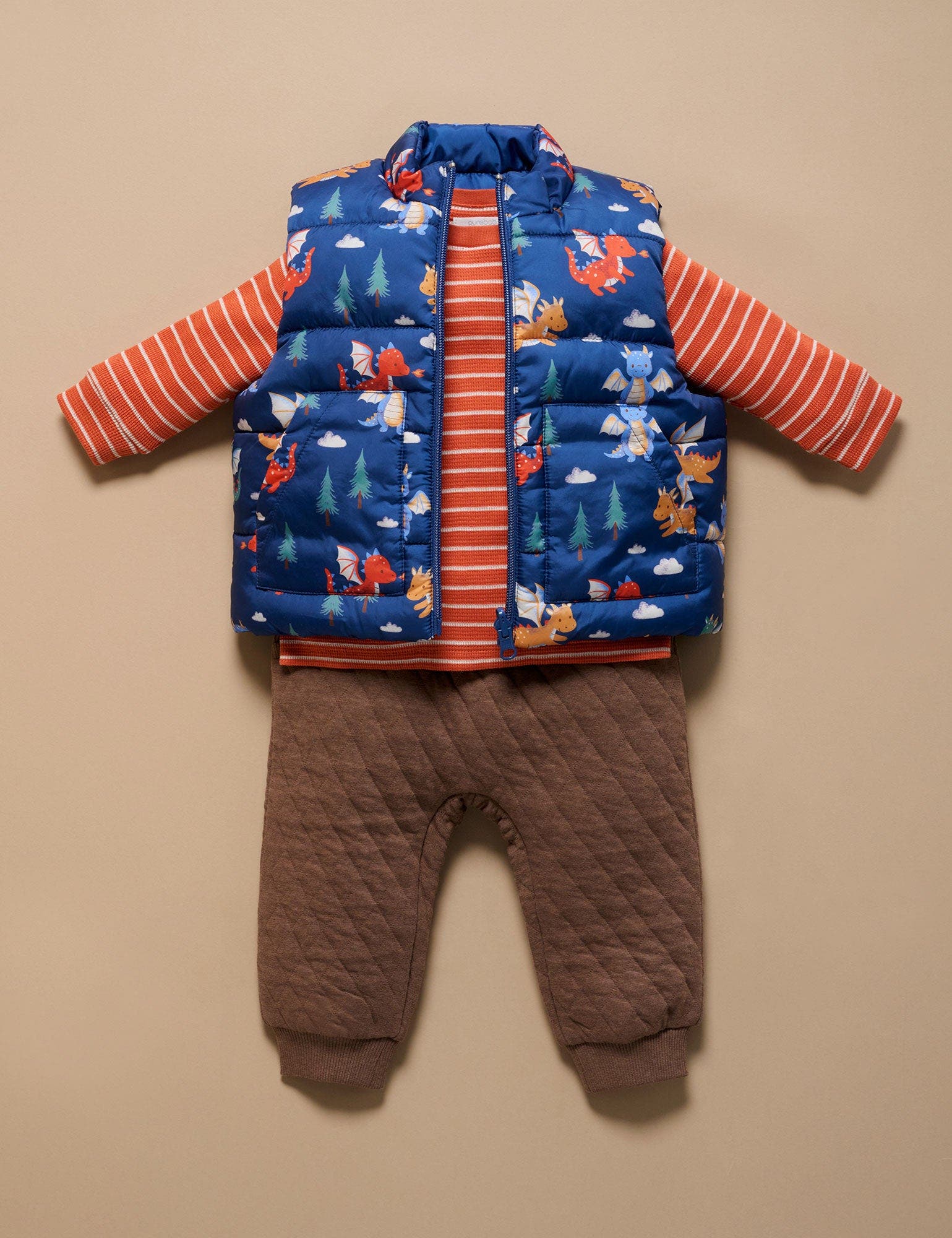 Purebaby Baby Boy's Reversible Puffer Vest | Nordstrom
