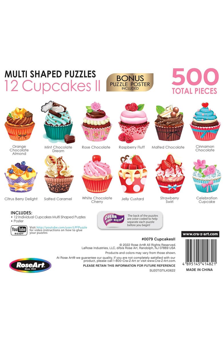 CRA-Z-ART Minishaped Cupcakes 500 Piece Puzzle, Alternate, color, Multicolored
