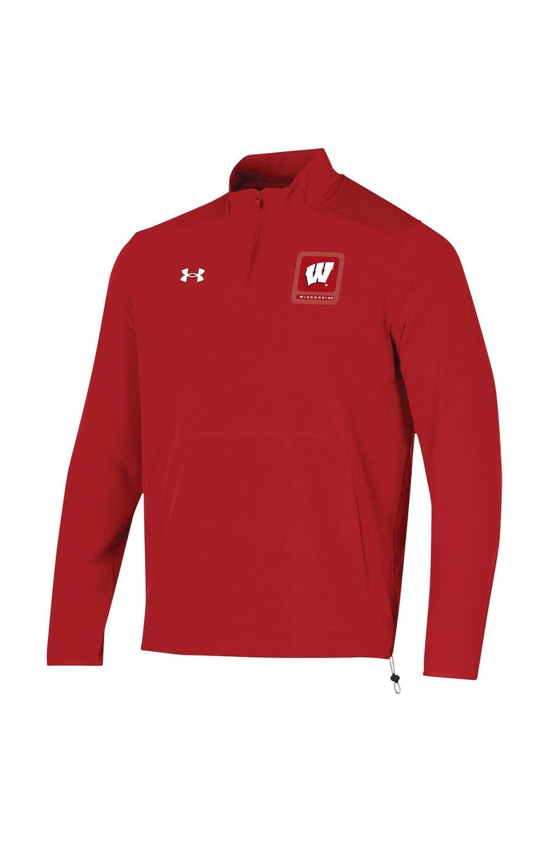 Under Armour Men's Under Armour Red Wisconsin Badgers 2023 Motivate Half-Zip Top, Alternate, color, Red