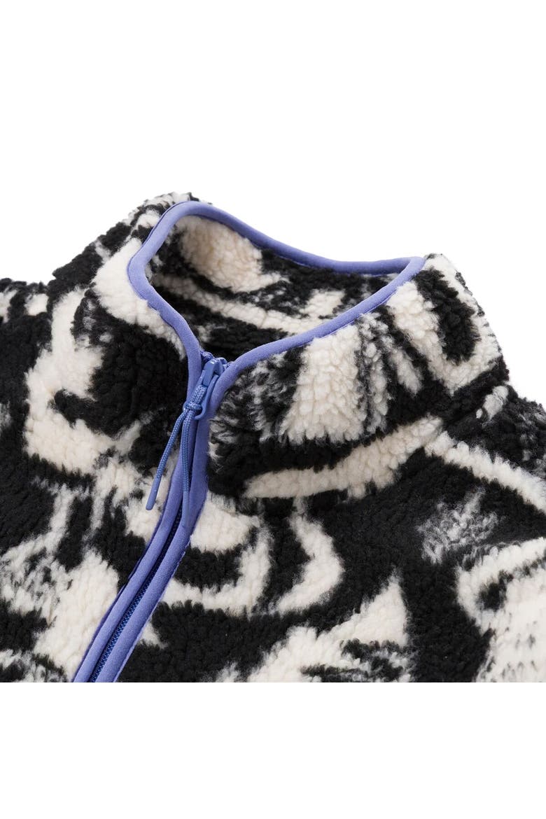 Park Shadows Full-Zip High Pile Fleece Jacket, Alternate, color, Black And White