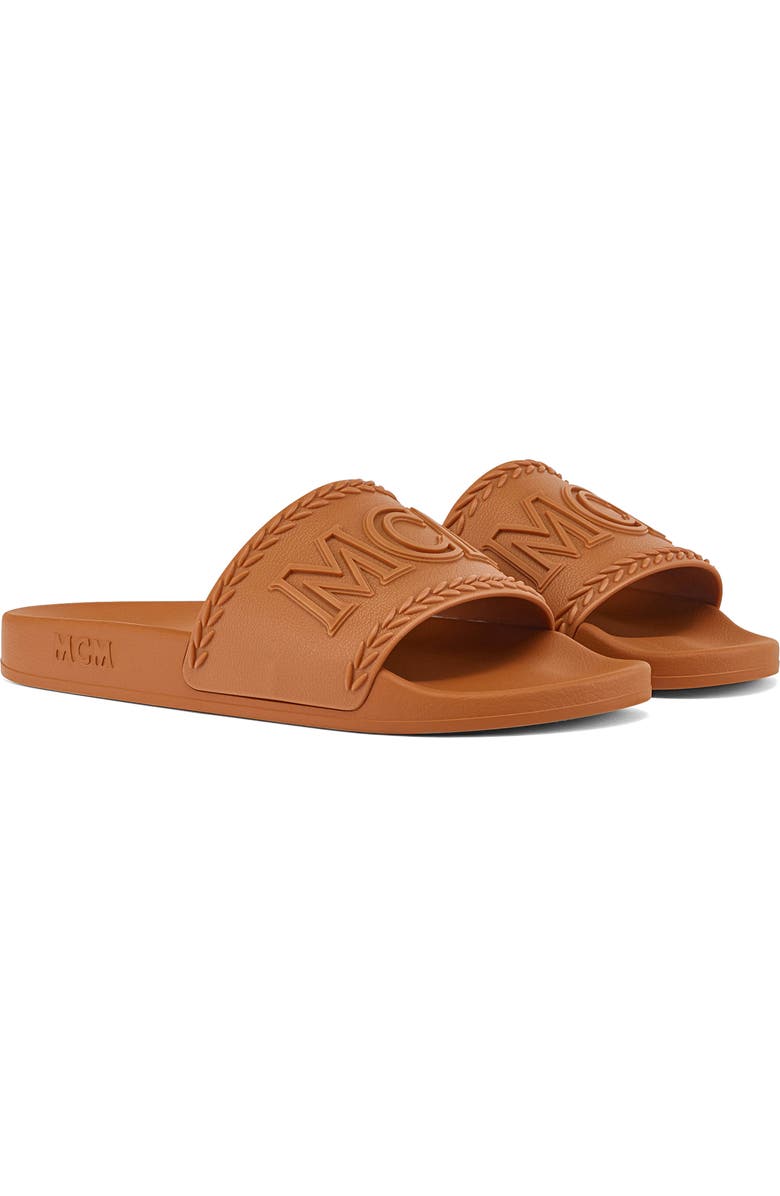 MCM Logo Slide Sandal, Main, color,