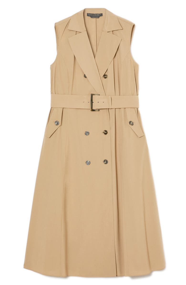 Marina Rinaldi Magnete Sleeveless Trench Dress, Alternate, color, Hazelnut Brown