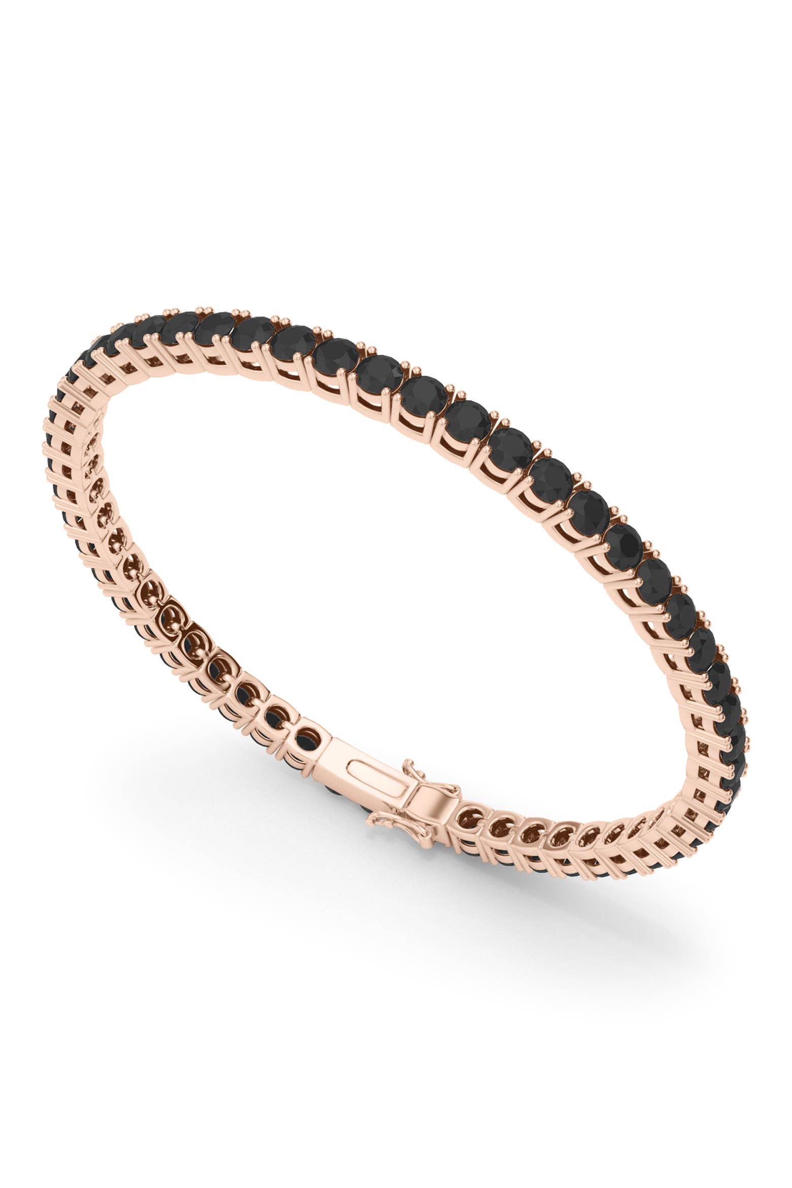 HauteCarat Lab Created Black Diamond Tennis Bracelet (Women) | Nordstrom