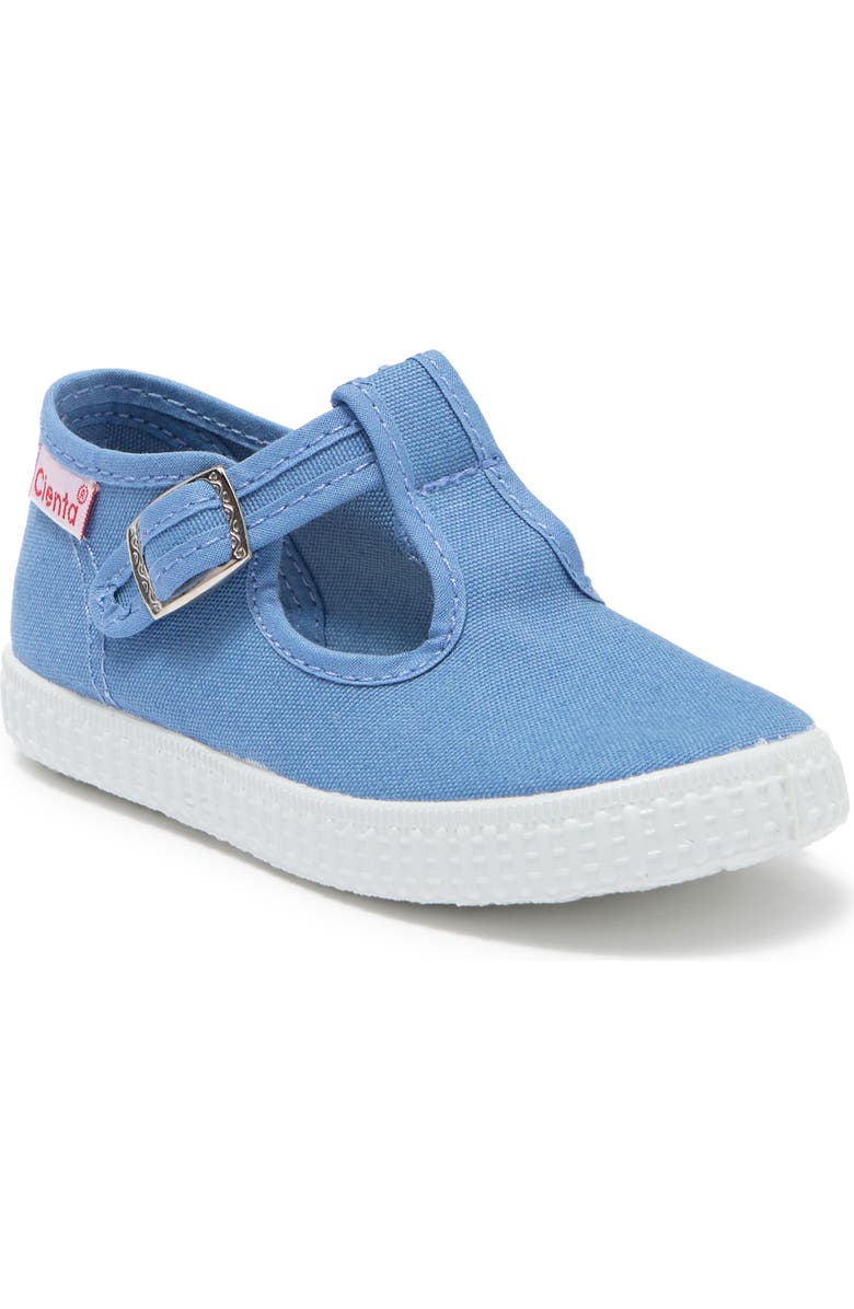 Cienta Canvas T-Strap Sneaker, Main, color,