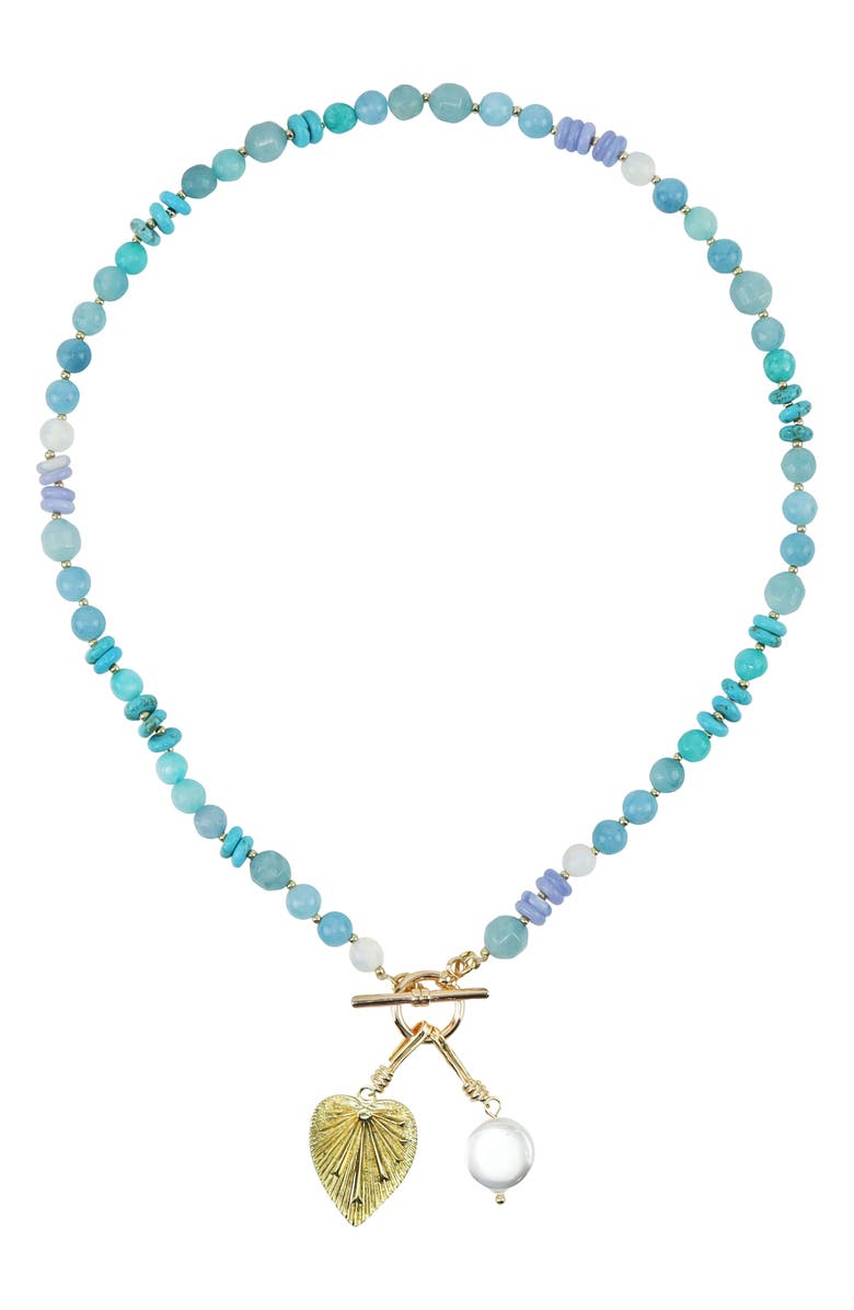 Panacea Beaded Charm Necklace, Main, color, 