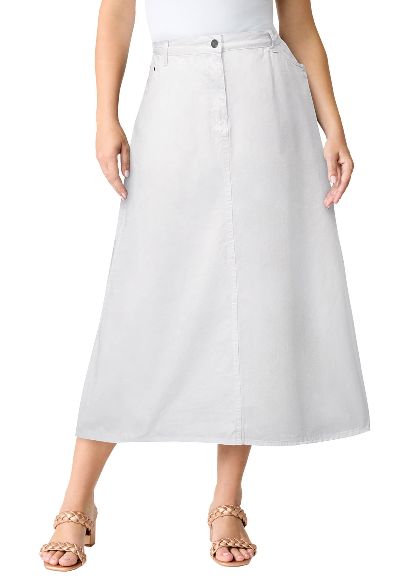 Plus Size Easy-Wear A-Line Skirt - image 3