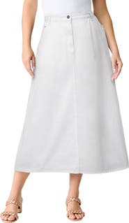 Roaman's Plus Size Easy-Wear A-Line Skirt
