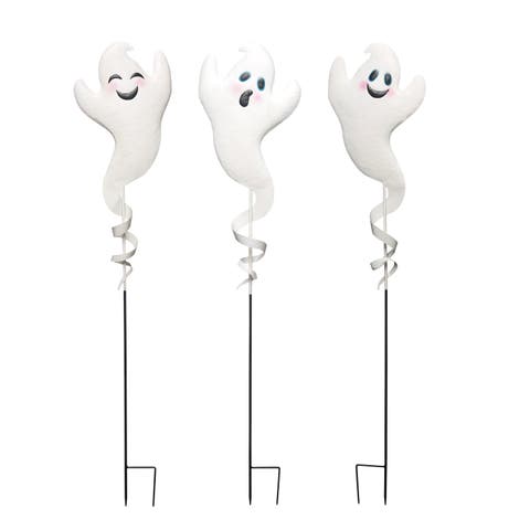 Metal Silly Ghost Set of 3 Halloween Home Decorations
