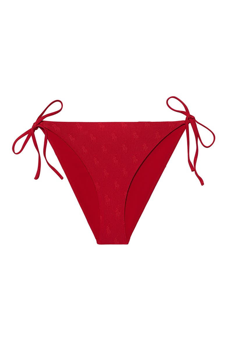 RIcky Side Tie Bikini Bottoms, Alternate, color, CRUISE RED