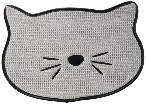 Embroidered Microfiber Cat Whiskers Pet Food Mat