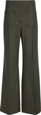 Victoria Beckham Alina High Waist Flare Leg Trousers